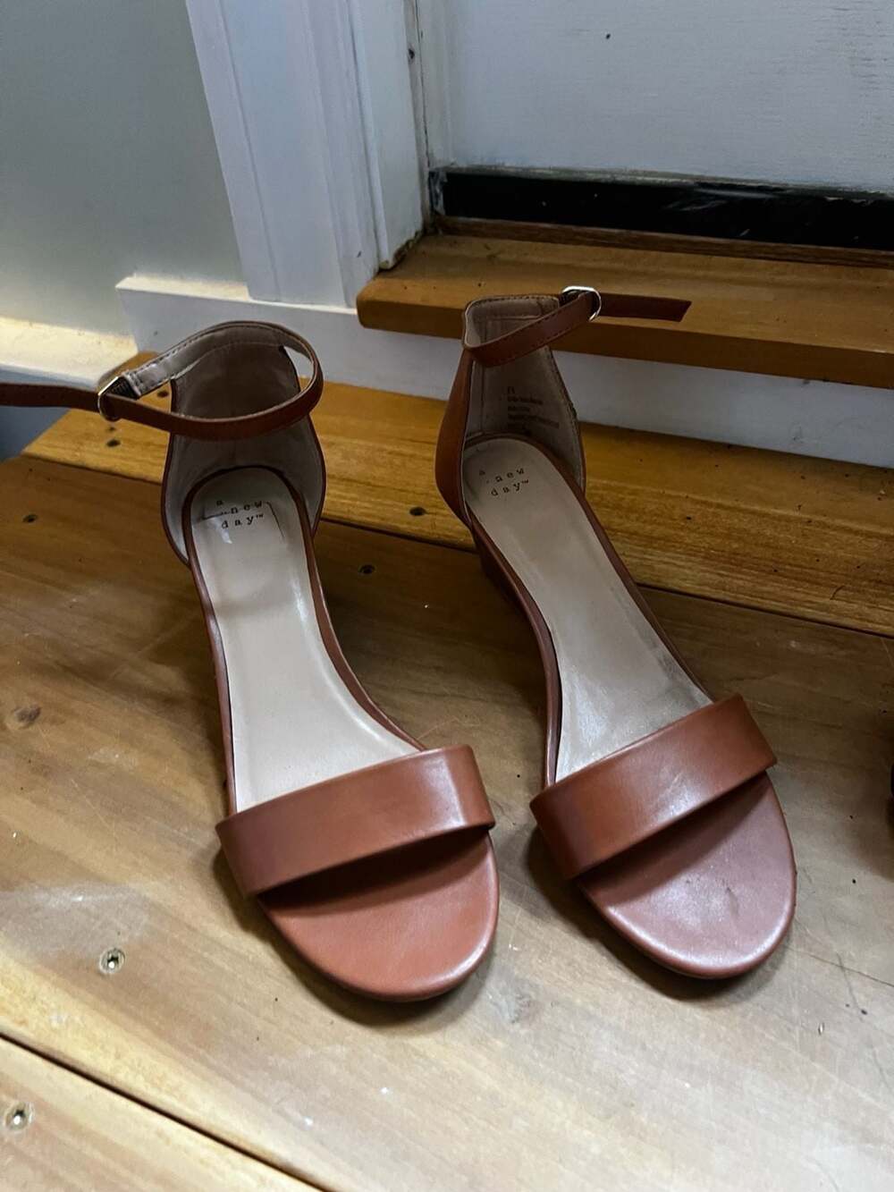 Brown Ankle Strap Heels